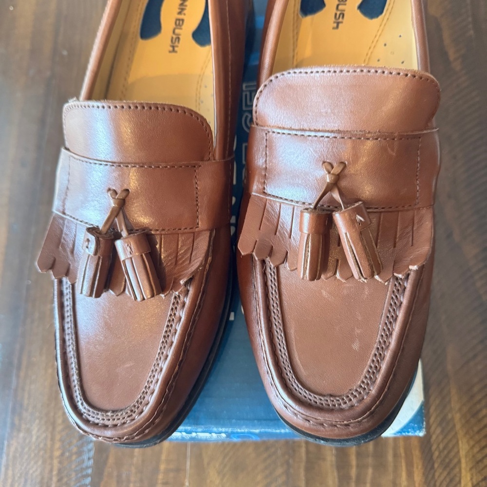 Nunn Bush Gel Comfort Men's Brown Leather Slip On Dress Loafers size 11 - Picture 9 of 16
